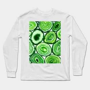 Green agate pattern Long Sleeve T-Shirt